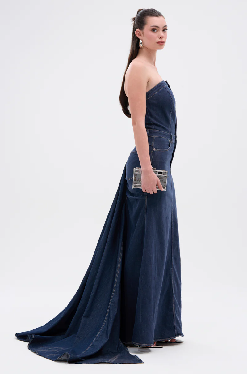 LUNA DENIM MAXI DRESS - Image 4