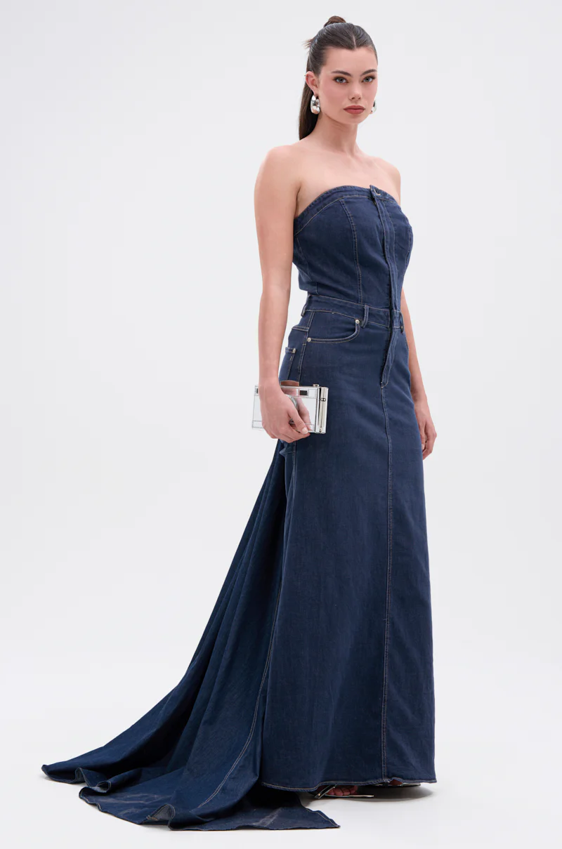 LUNA DENIM MAXI DRESS - Image 5