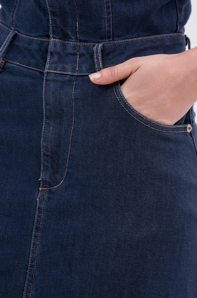 LUNA DENIM MAXI DRESS - Image 7