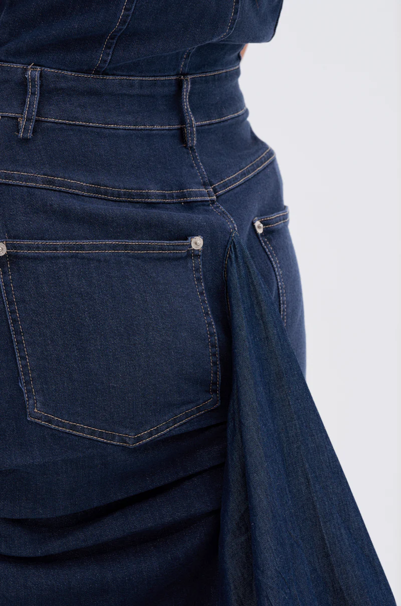 LUNA DENIM MAXI DRESS - Image 8