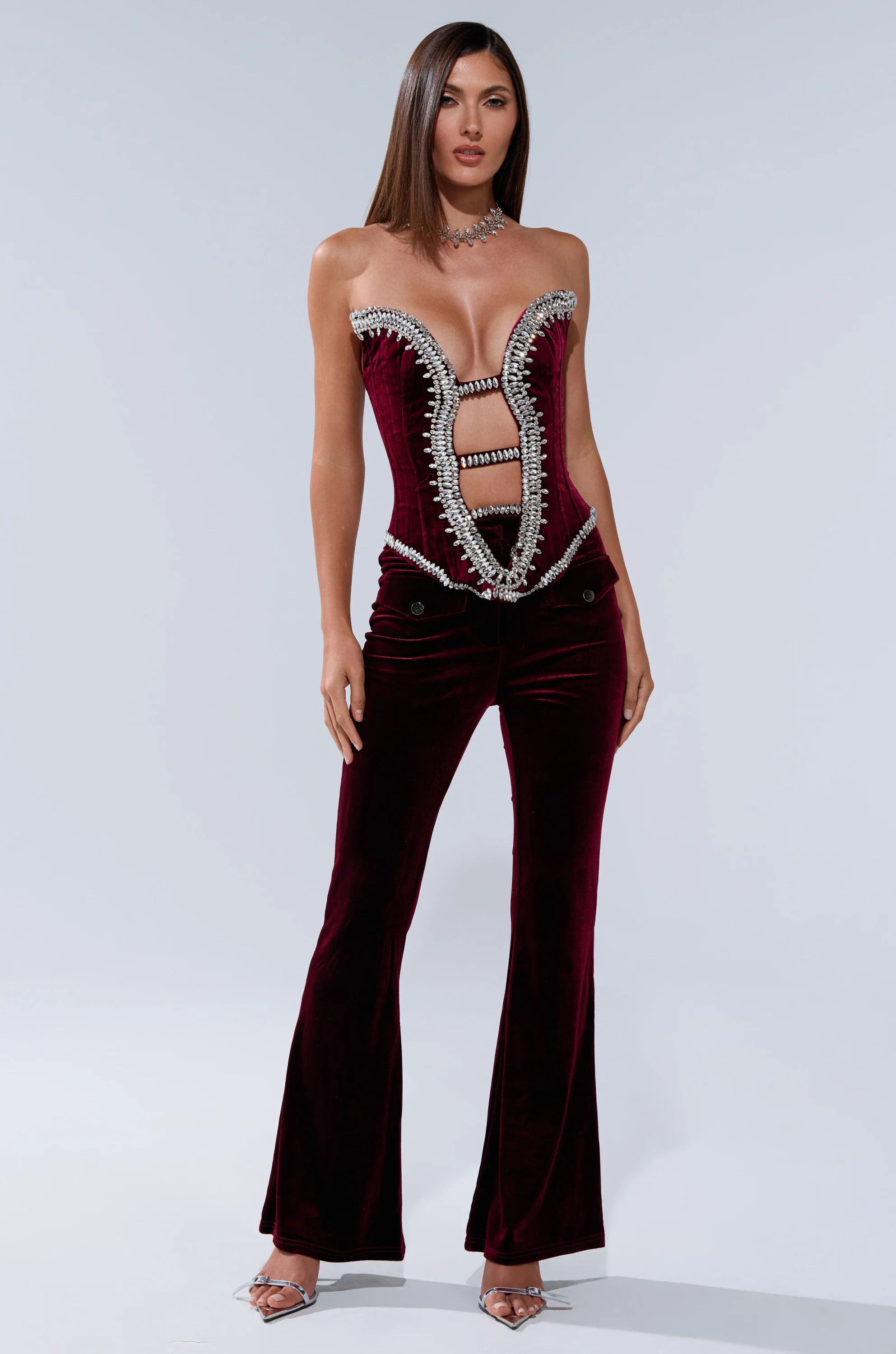 LUXE LIFE CORSET IN BURGUNDY - Image 7
