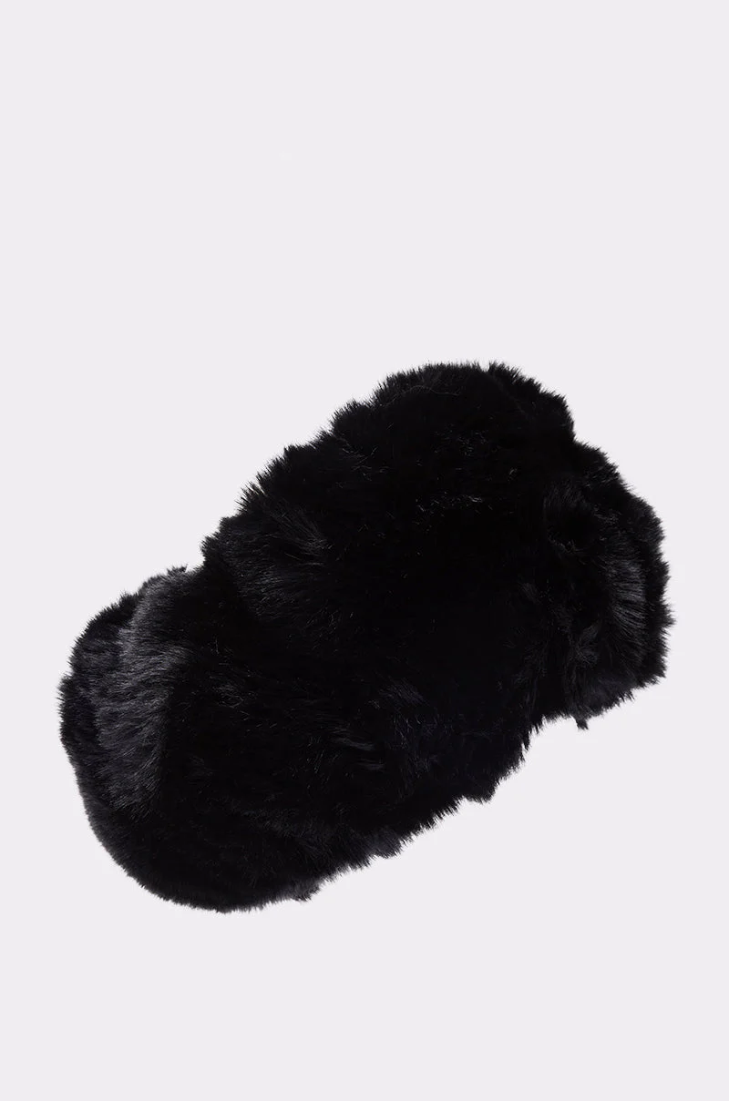 LUXE JENNY FAUX FUR HEADBAND IN BLACK - Image 7