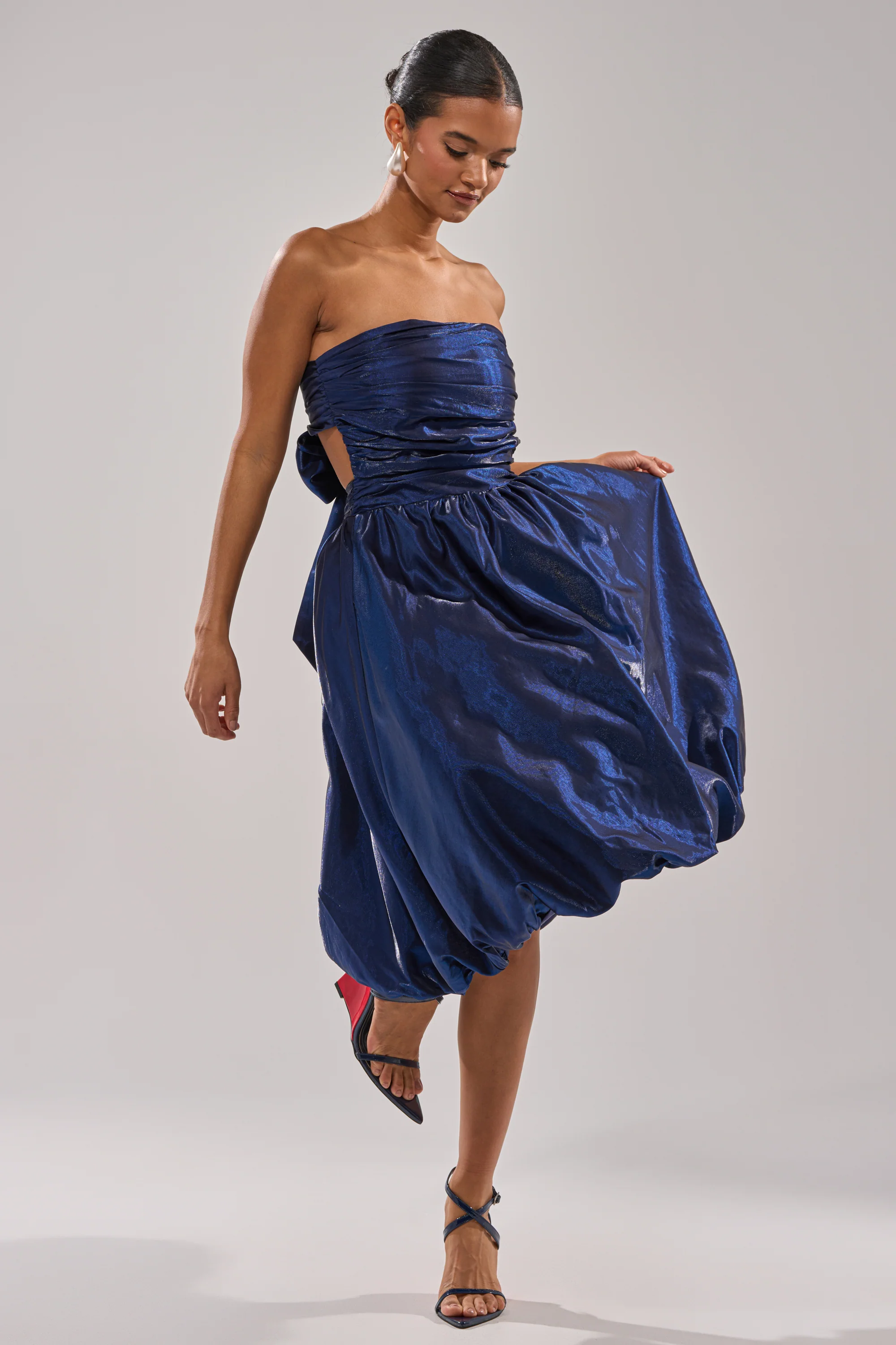 LUXE LIFE SATIN MIDI DRESS - Image 6