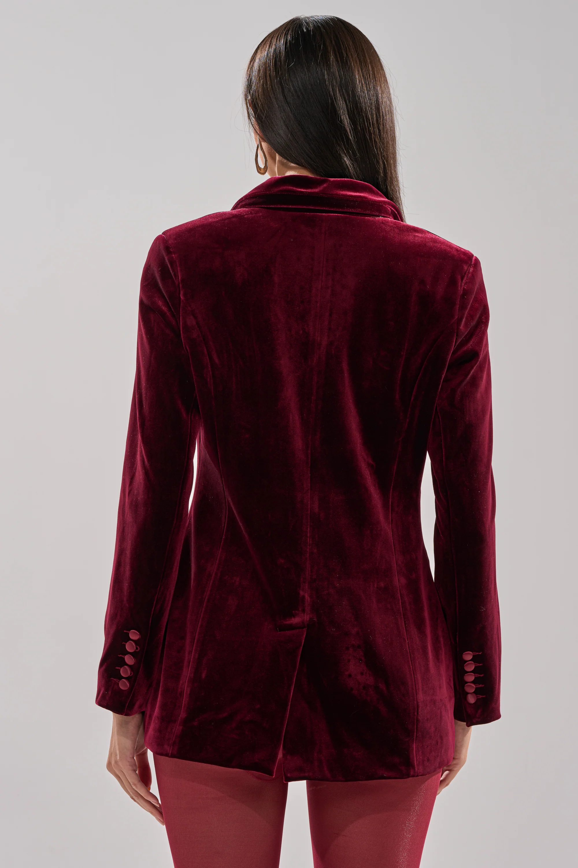 LUXE VELVET TUXEDO BLAZER - Image 5