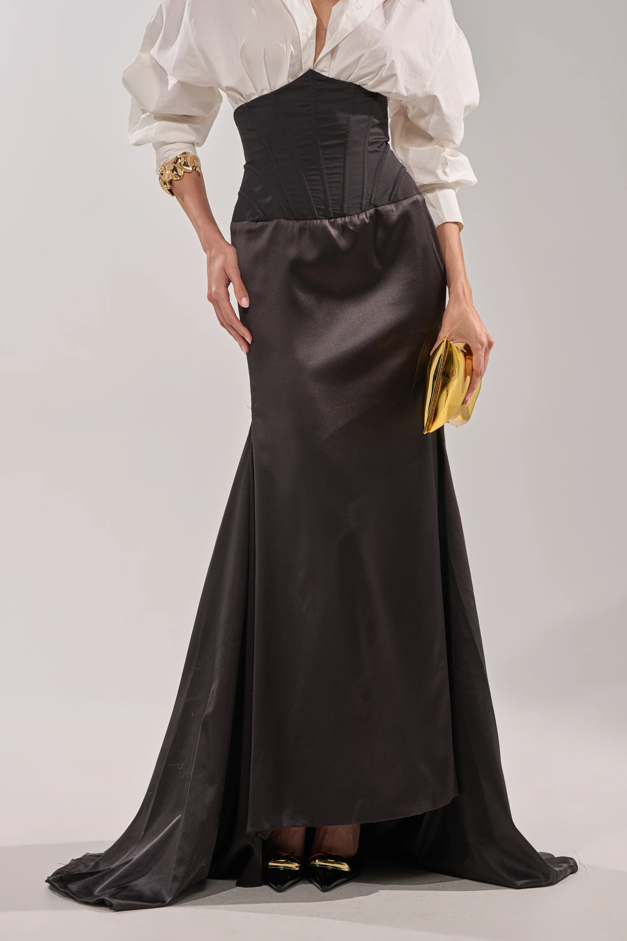 STAR OF THE NIGHT HIGH WAISTED CORSET MAXI SKIRT - Image 2