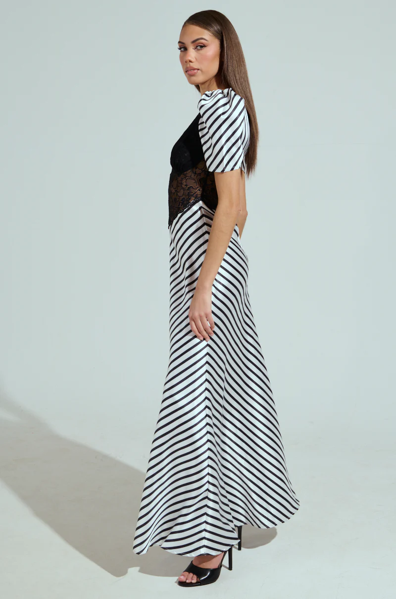 LYDIA LACE AND SATIN MAXI DRESS - Image 4