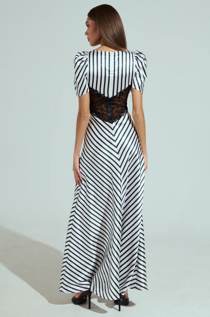 LYDIA LACE AND SATIN MAXI DRESS - Image 5