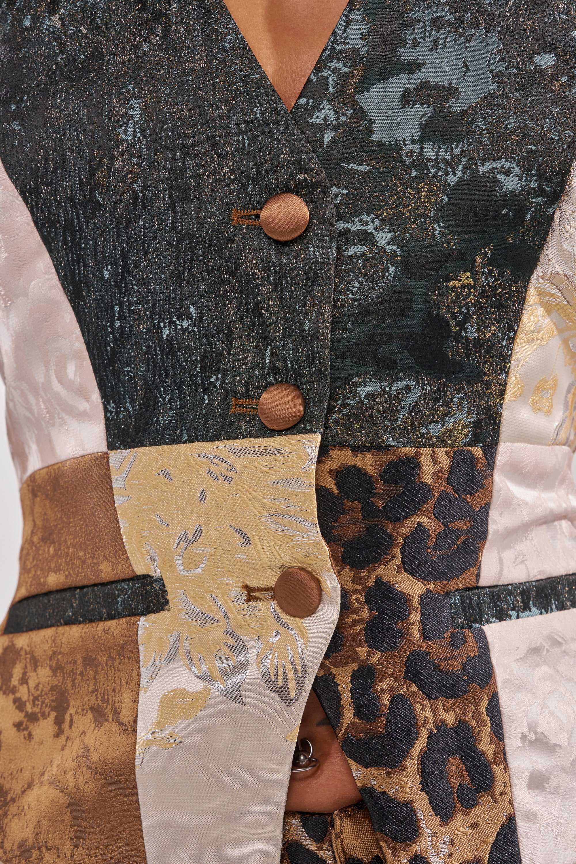 MADE YOU LOOK PATCHWORK HALTER VEST - Image 9