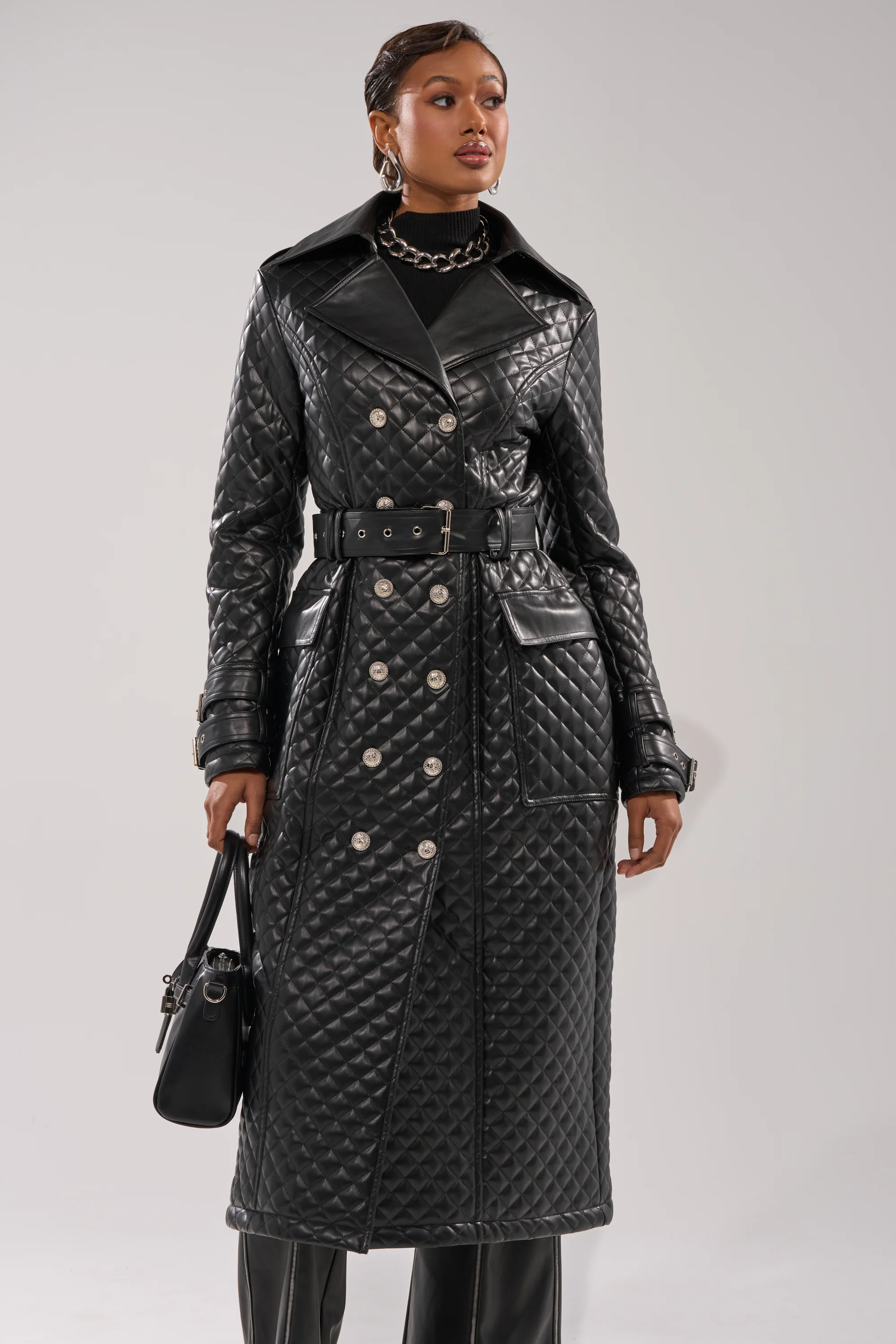 MADISON AVE QUILTED TRENCH - Image 3