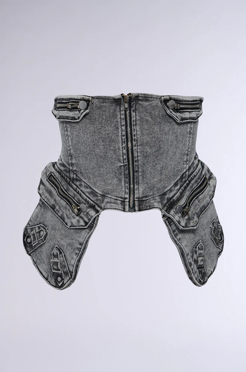 MAEVE EMBELLISHED STRETCH DENIM BELT - Image 3