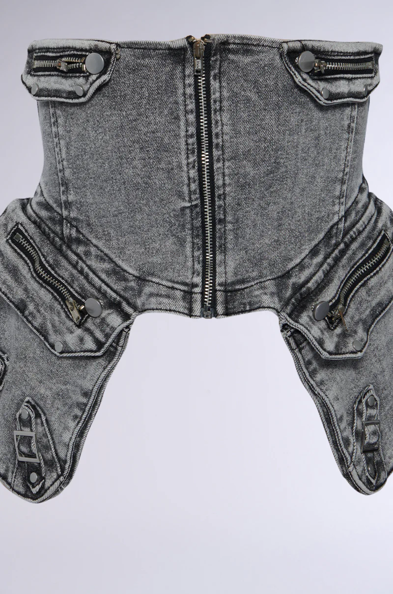 MAEVE EMBELLISHED STRETCH DENIM BELT - Image 5