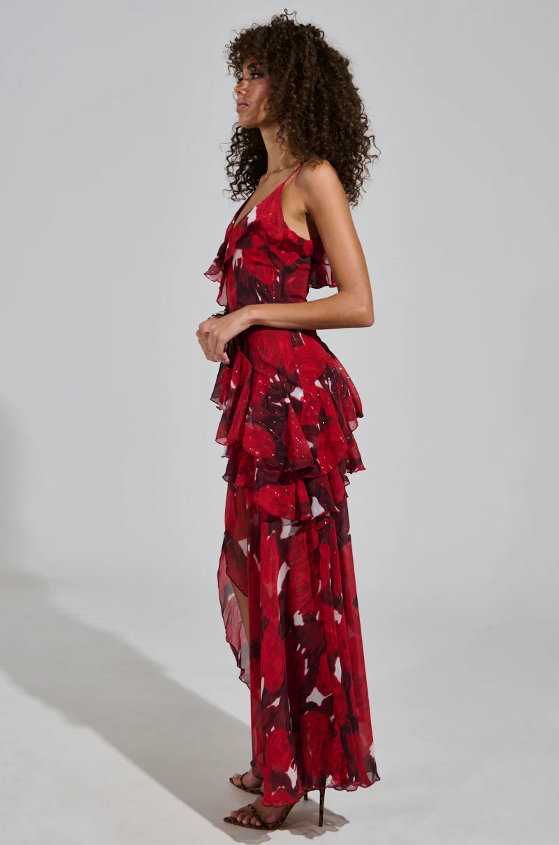MAEVE PRINTED RUFFLE MAXI DRESS - Image 3