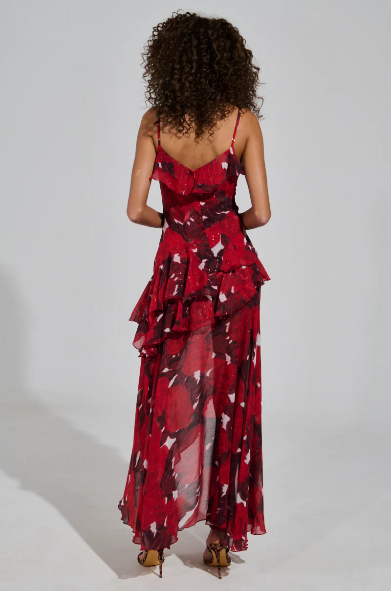 MAEVE PRINTED RUFFLE MAXI DRESS - Image 4