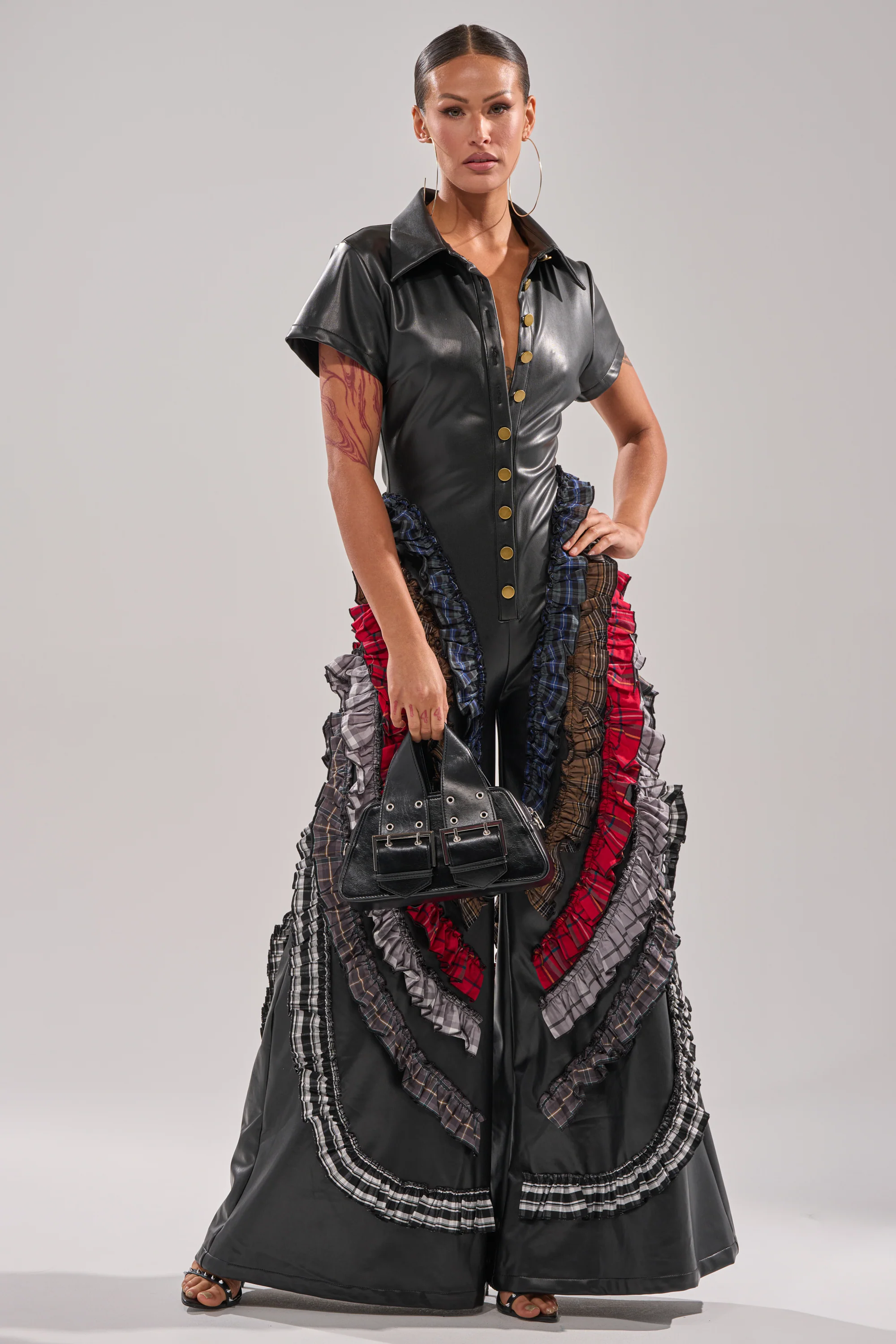 MAIN CHARACTER ENERGY PU JUMPSUIT