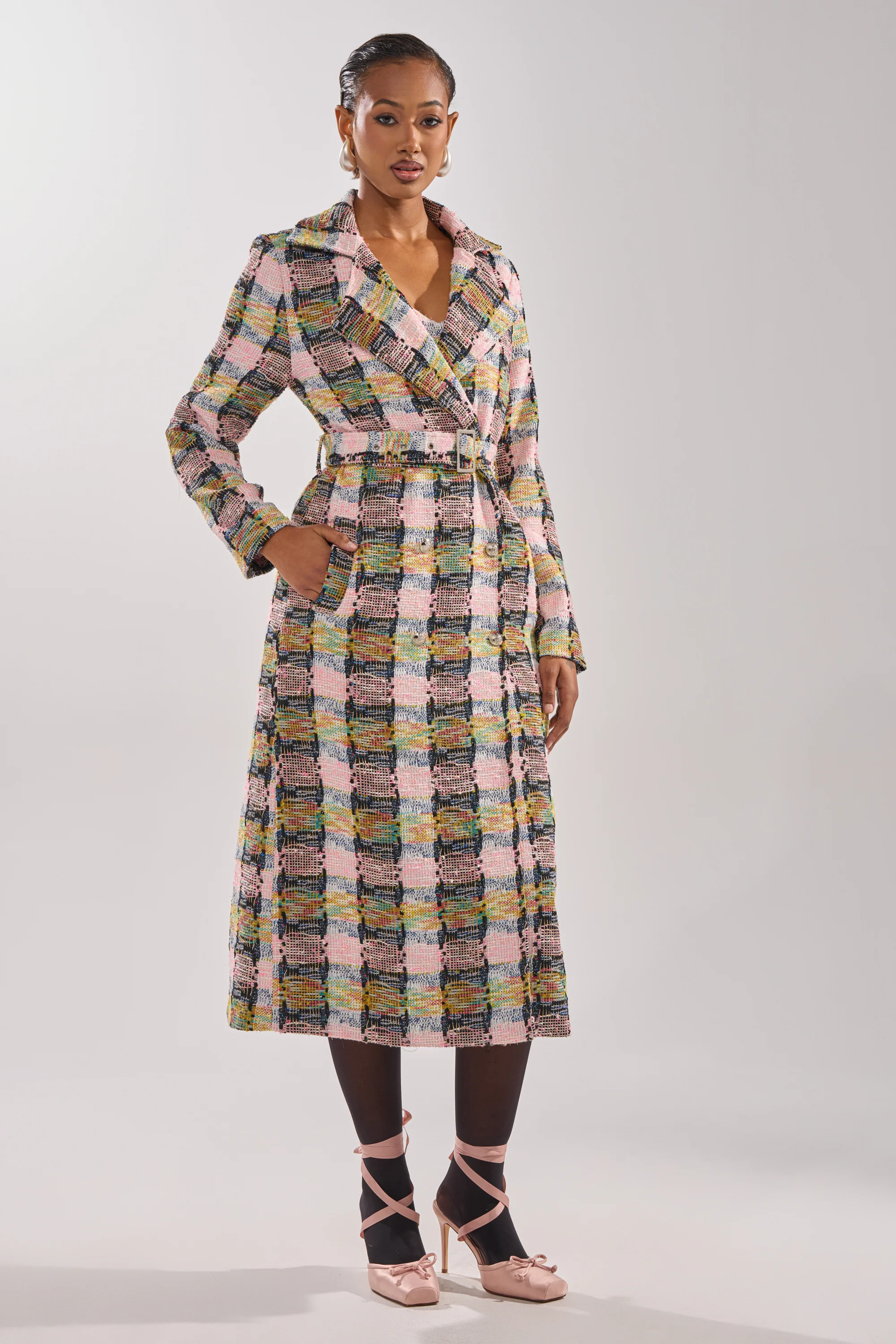 MAIN SQUEEZE TWEED TRENCH - Image 5