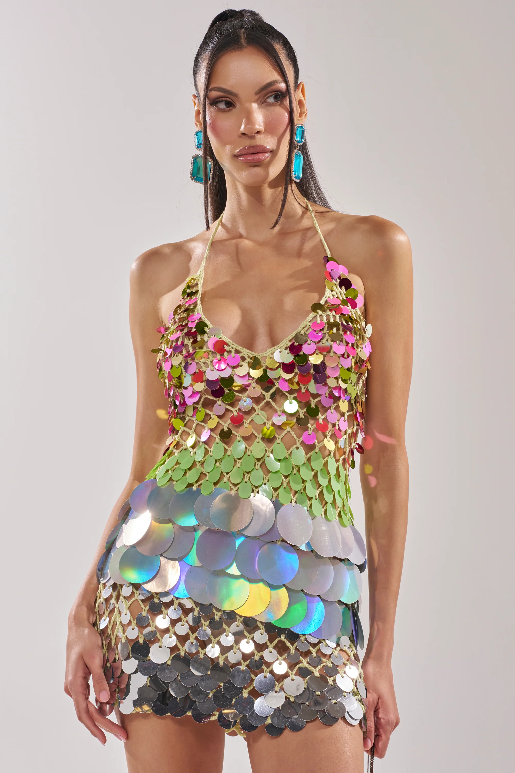 MAKE IT TO THE MORNING CROCHET MINI DRESS - Image 2