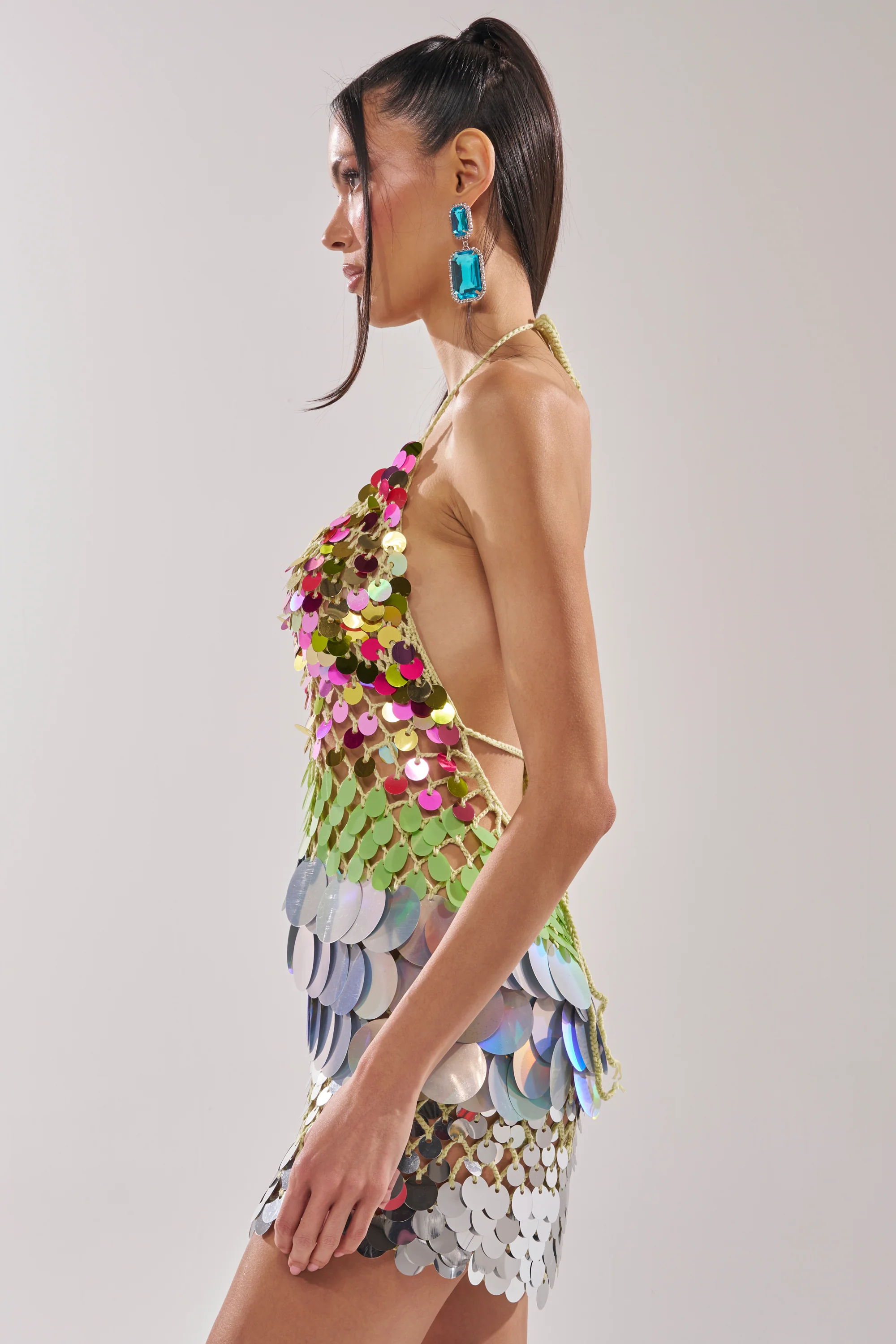 MAKE IT TO THE MORNING CROCHET MINI DRESS - Image 4
