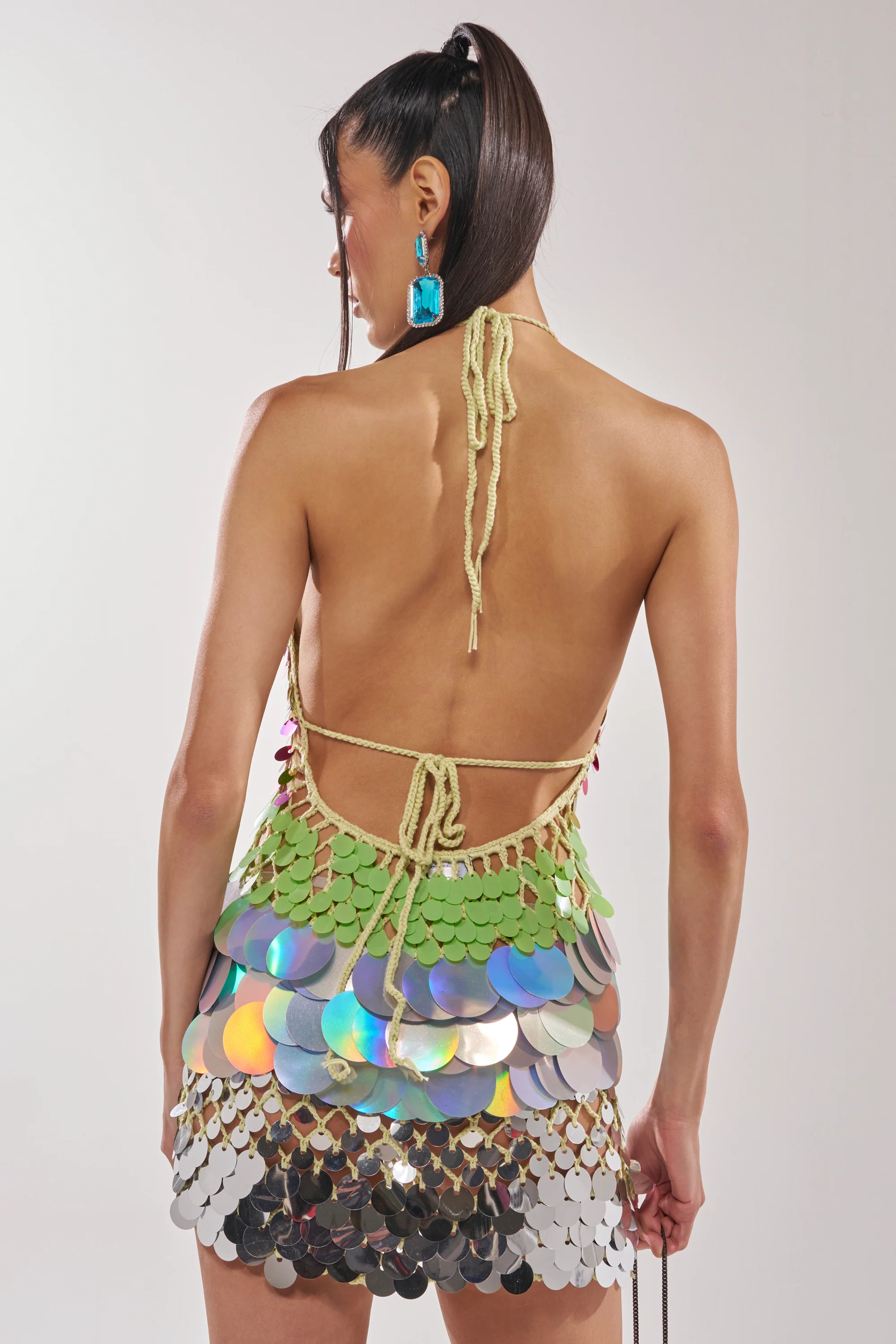 MAKE IT TO THE MORNING CROCHET MINI DRESS - Image 5
