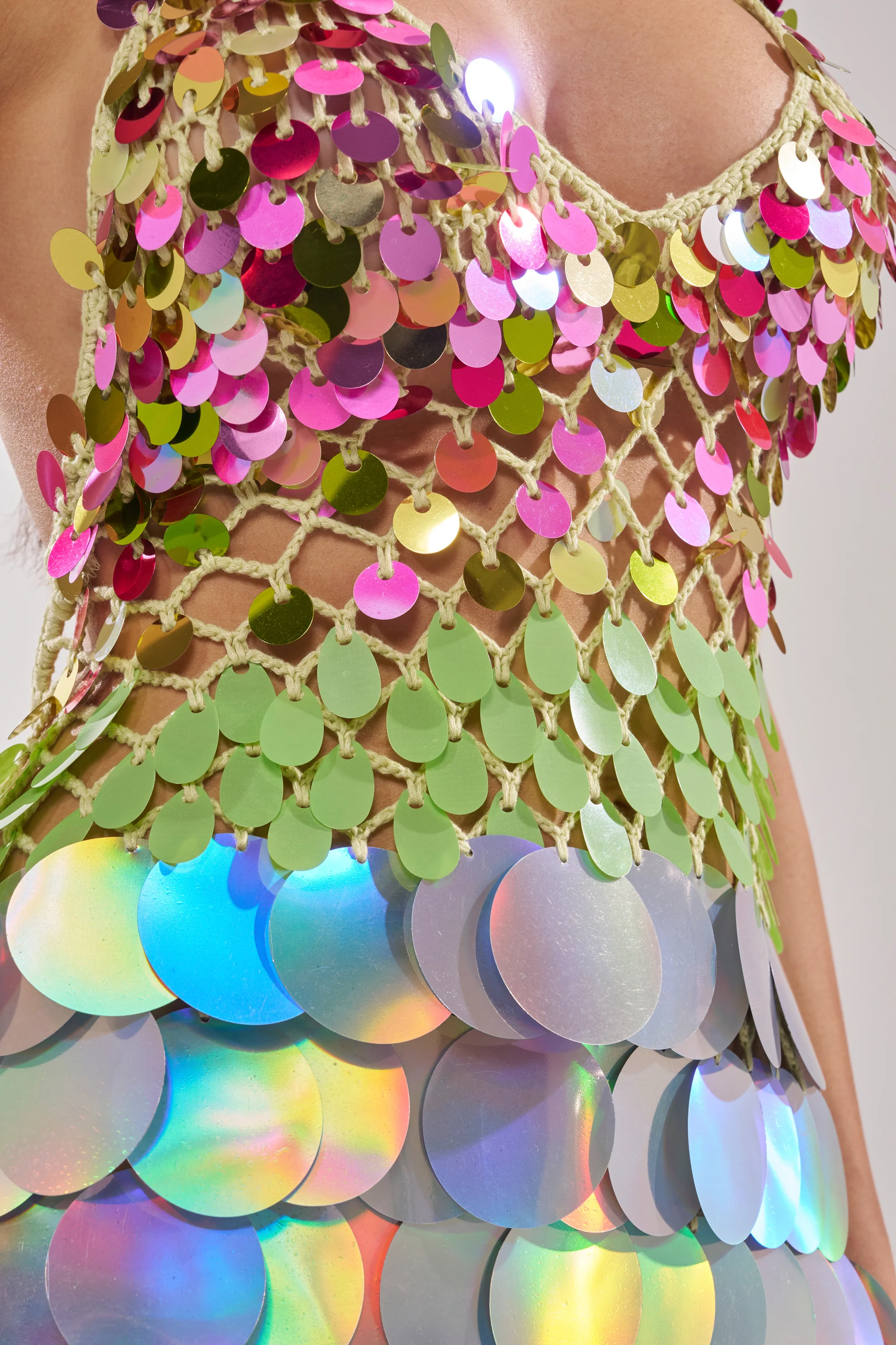 MAKE IT TO THE MORNING CROCHET MINI DRESS - Image 8