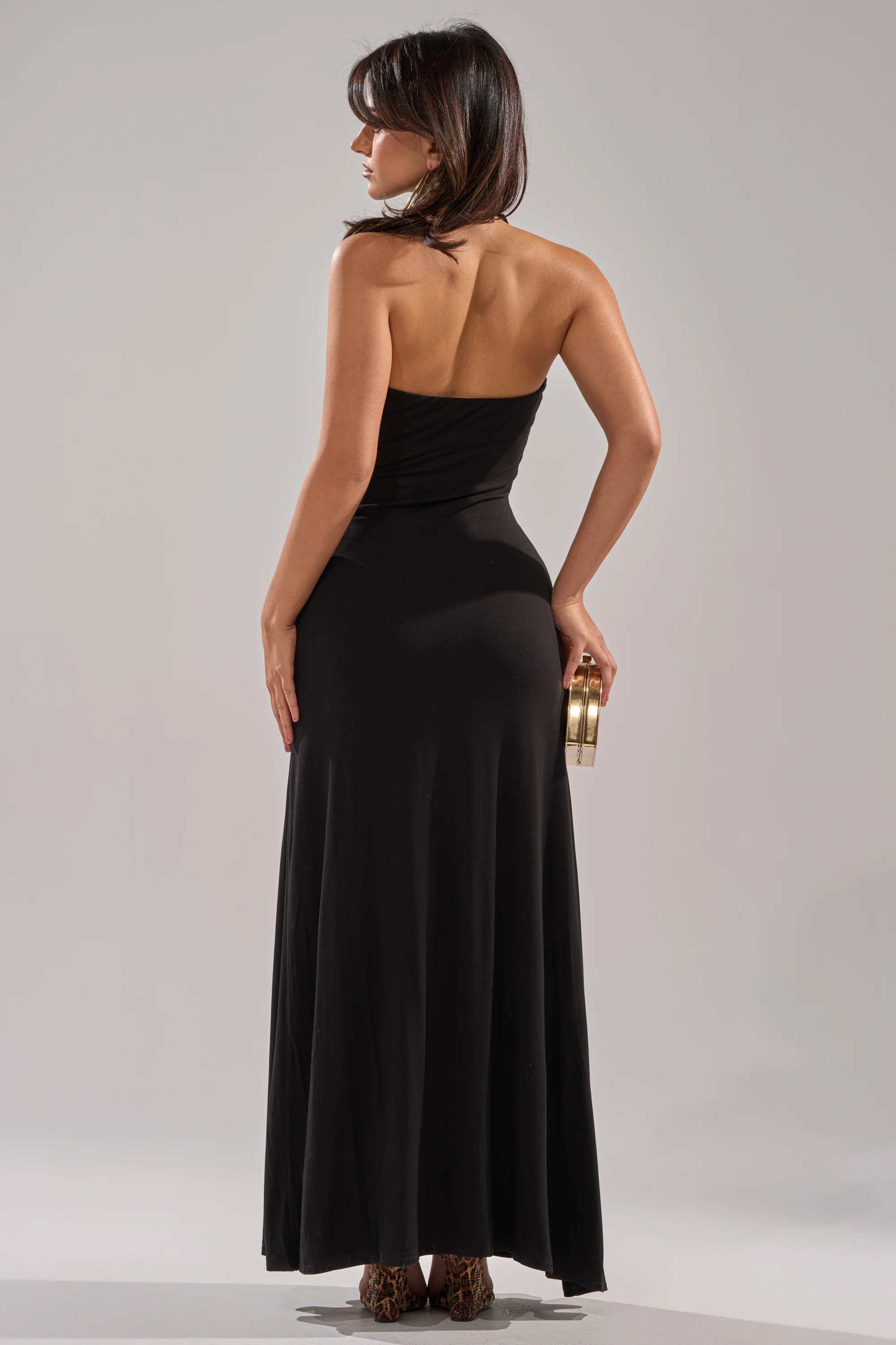 MAKE YOU LOSE YOUR MIND MAXI DRESS IN BLACK - Image 3