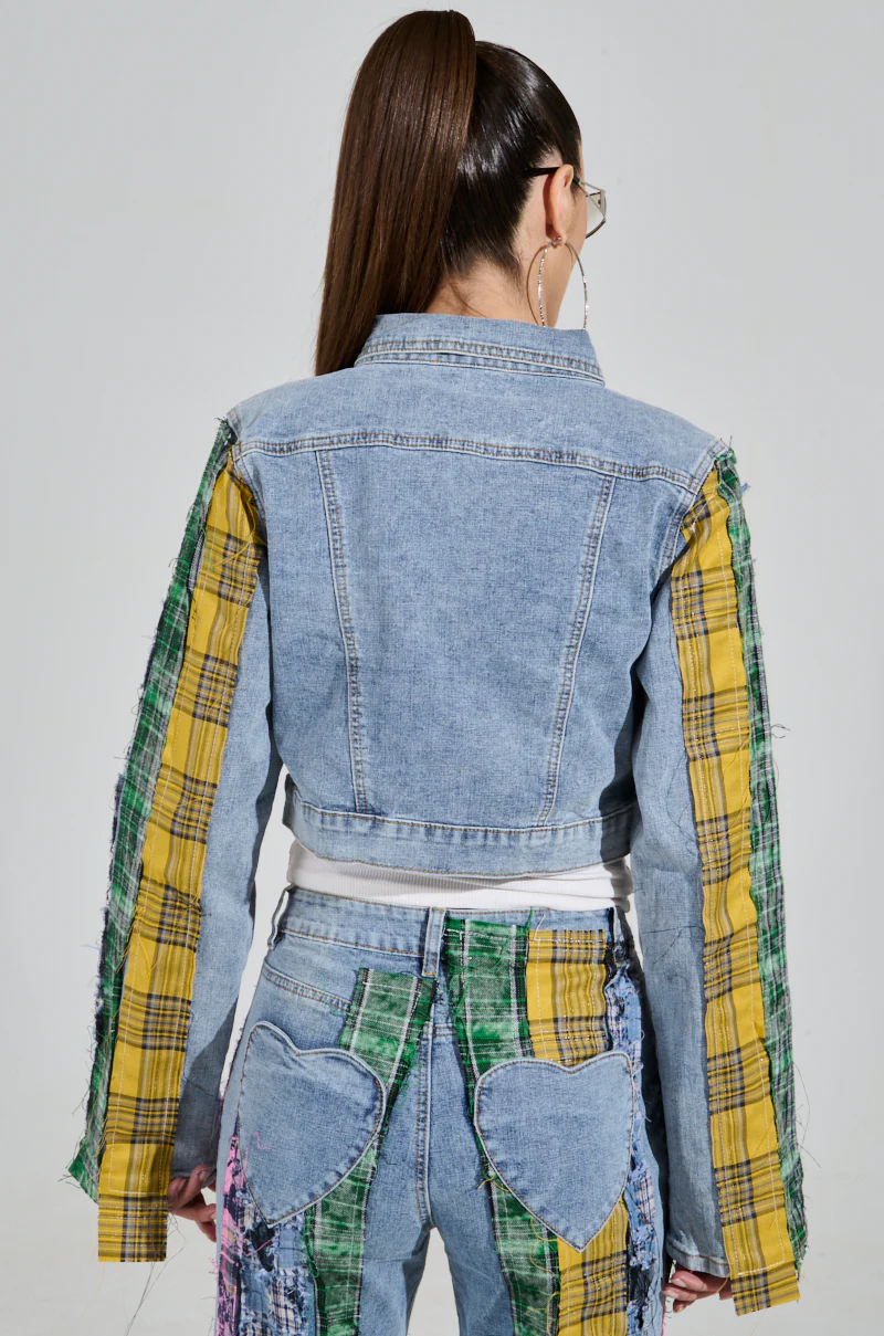 MAKING WAVES PATCHWORK DENIM JACKET - Image 6