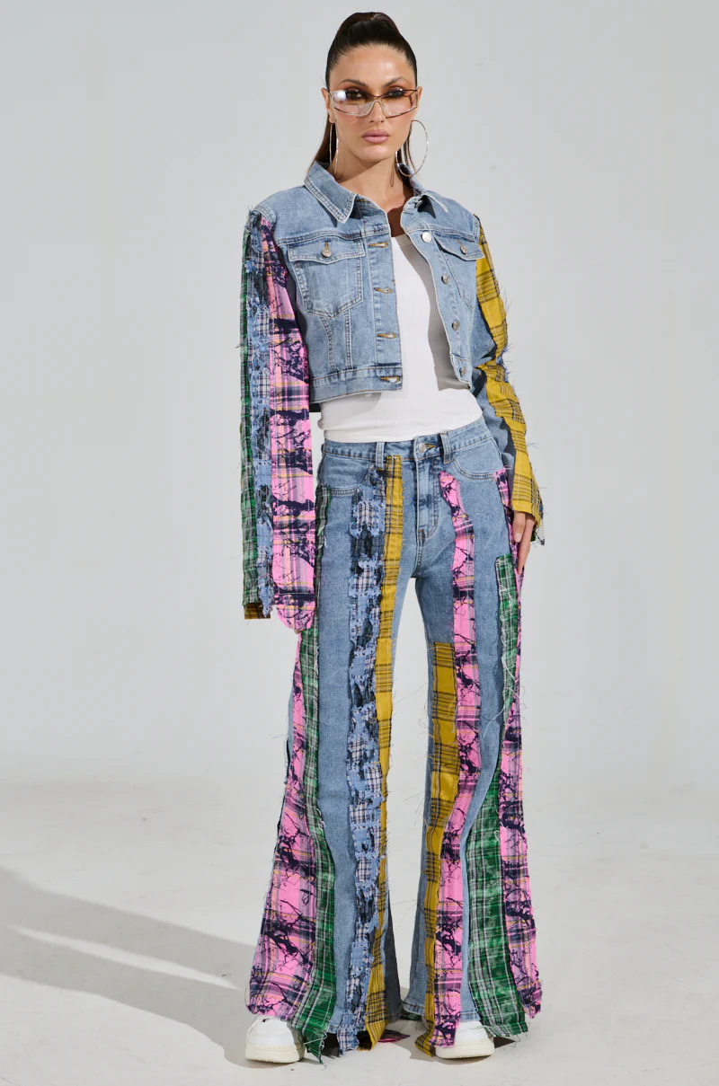 MAKING WAVES PATCHWORK DENIM JACKET - Image 7