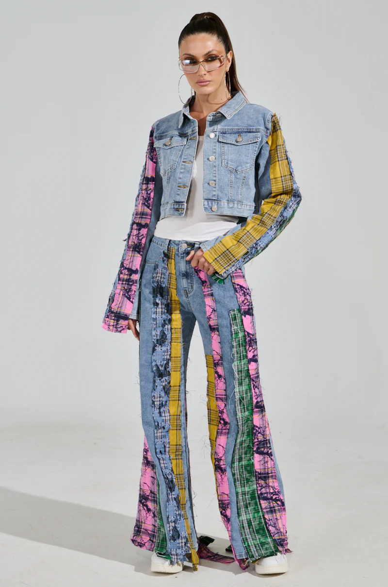 MAKING WAVES PATCHWORK DENIM JACKET - Image 8