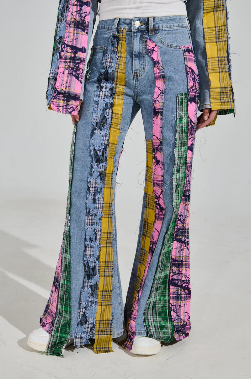 MAKING WAVES PATCHWORK FLARE DENIM - Image 2
