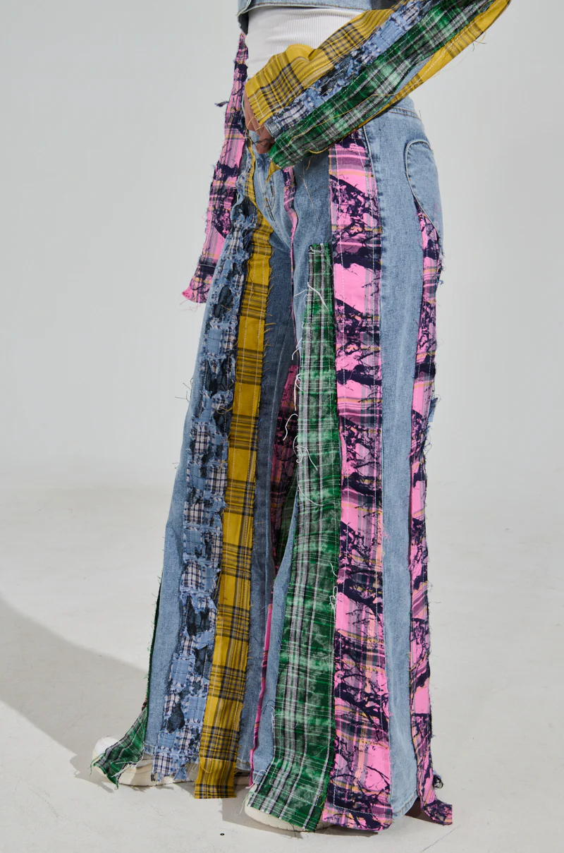 MAKING WAVES PATCHWORK FLARE DENIM - Image 4