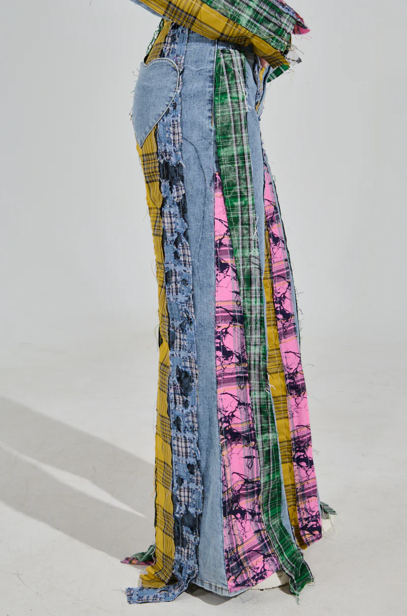 MAKING WAVES PATCHWORK FLARE DENIM - Image 5