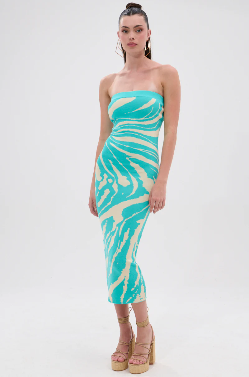 MALIBU DREAMIN PRINTED KNIT MIDI DRESS - Image 2