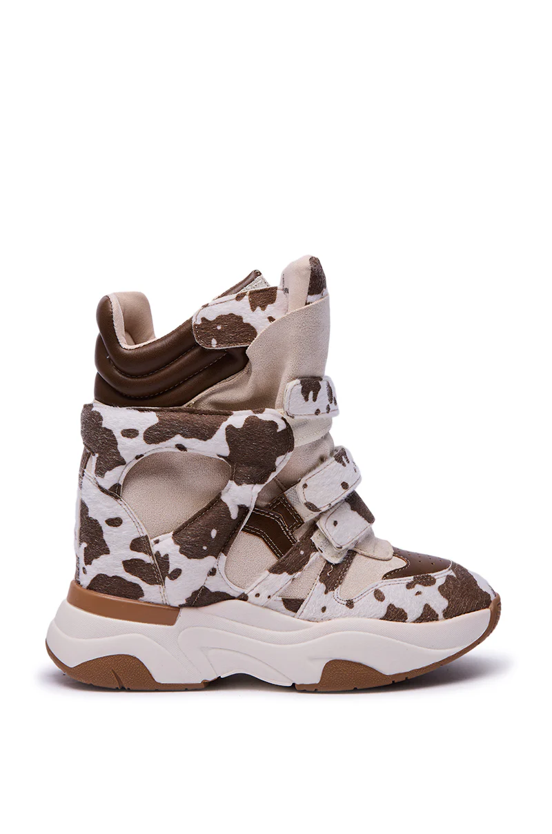 MARANTO COW COLOR BLOCKED WEDGE SNEAKER - Image 4