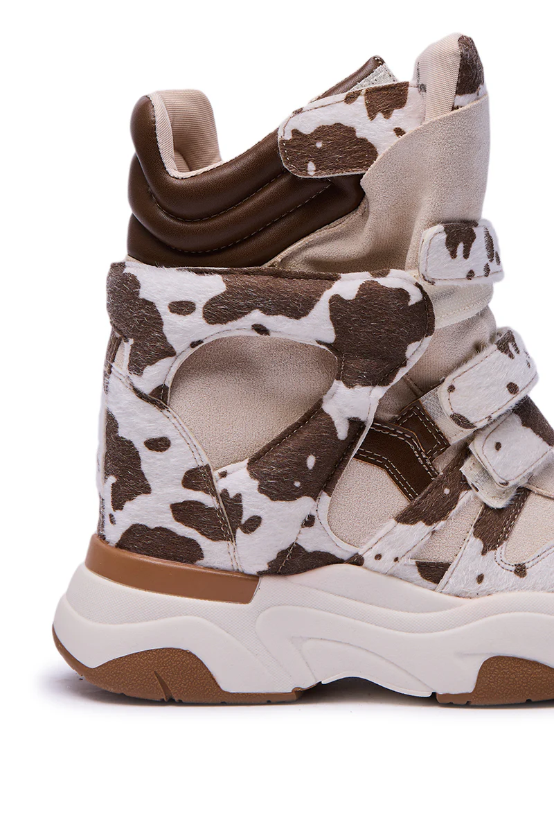MARANTO COW COLOR BLOCKED WEDGE SNEAKER - Image 7