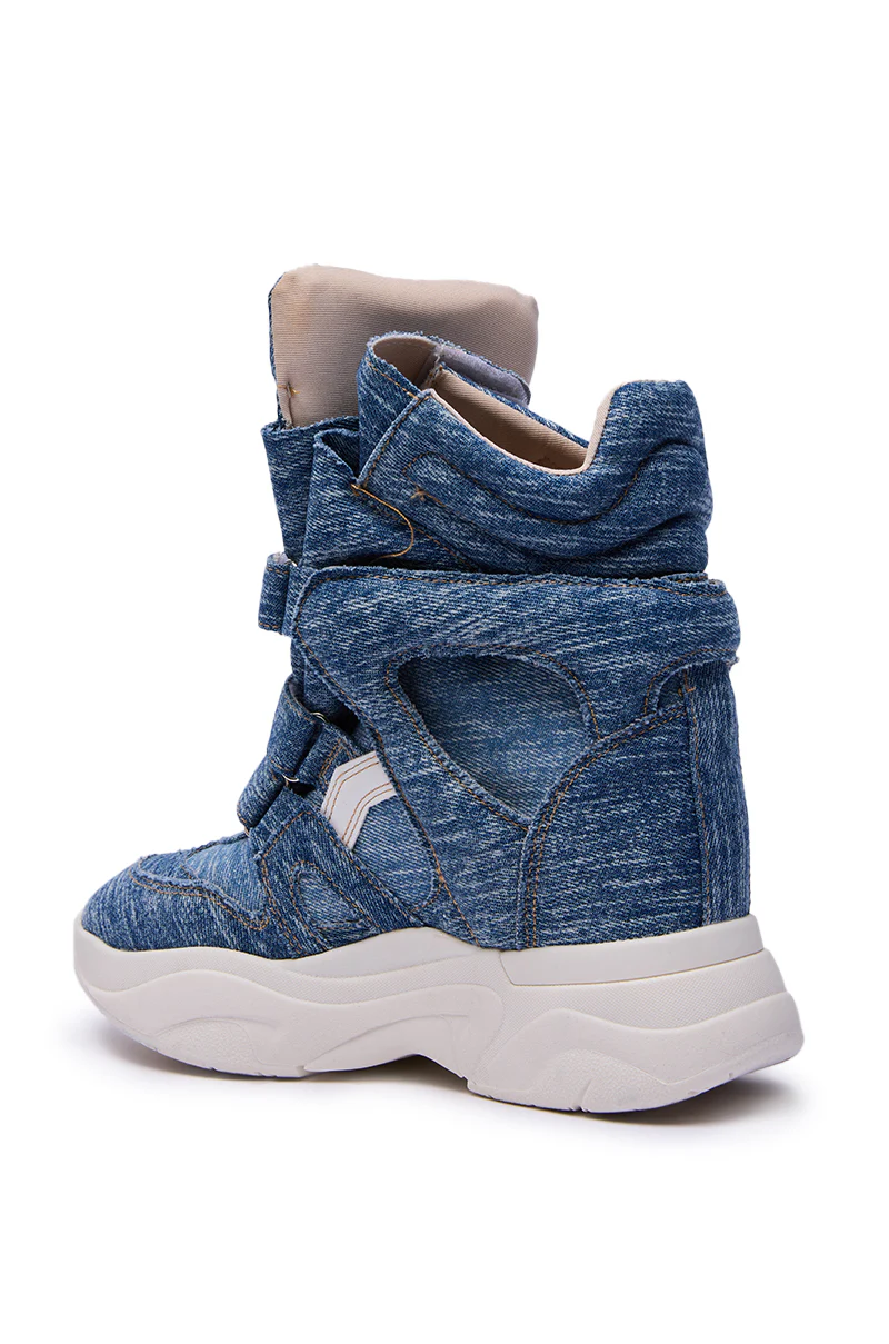 MARANTO DENIM WEDGE SNEAKER - Image 6