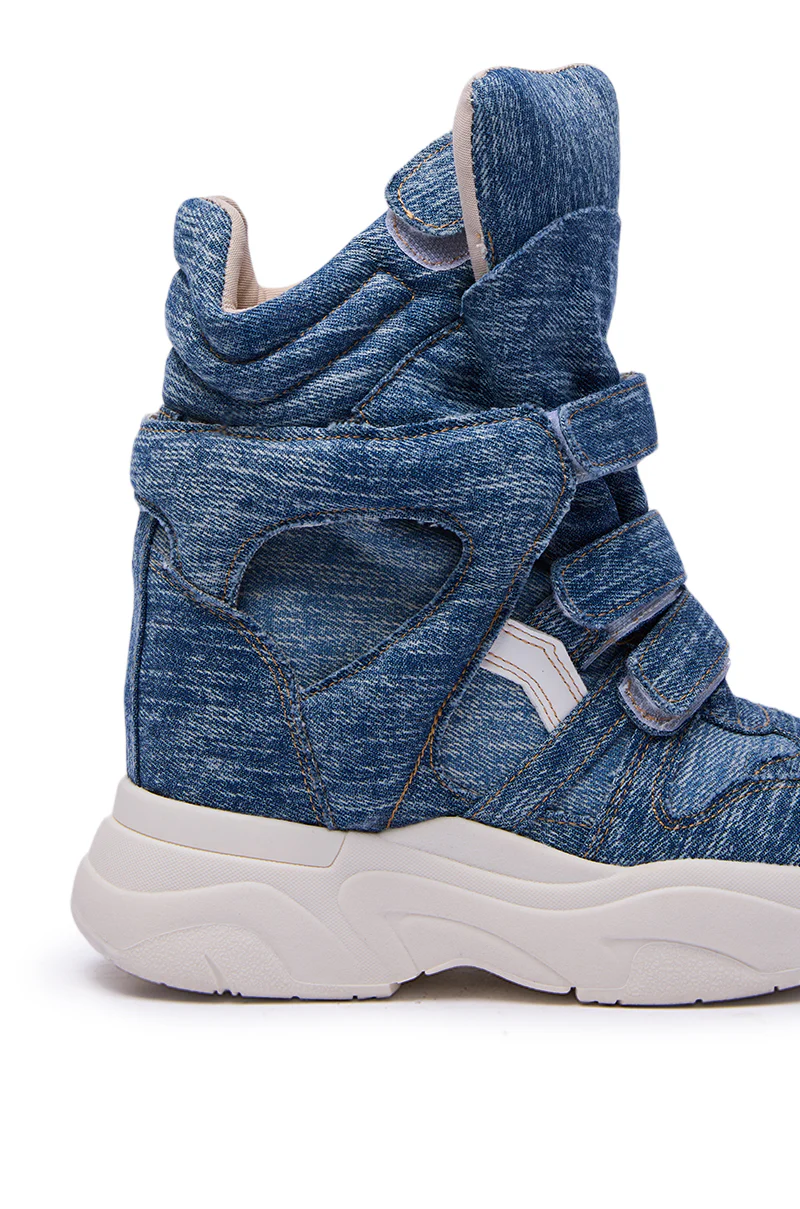 MARANTO DENIM WEDGE SNEAKER - Image 7