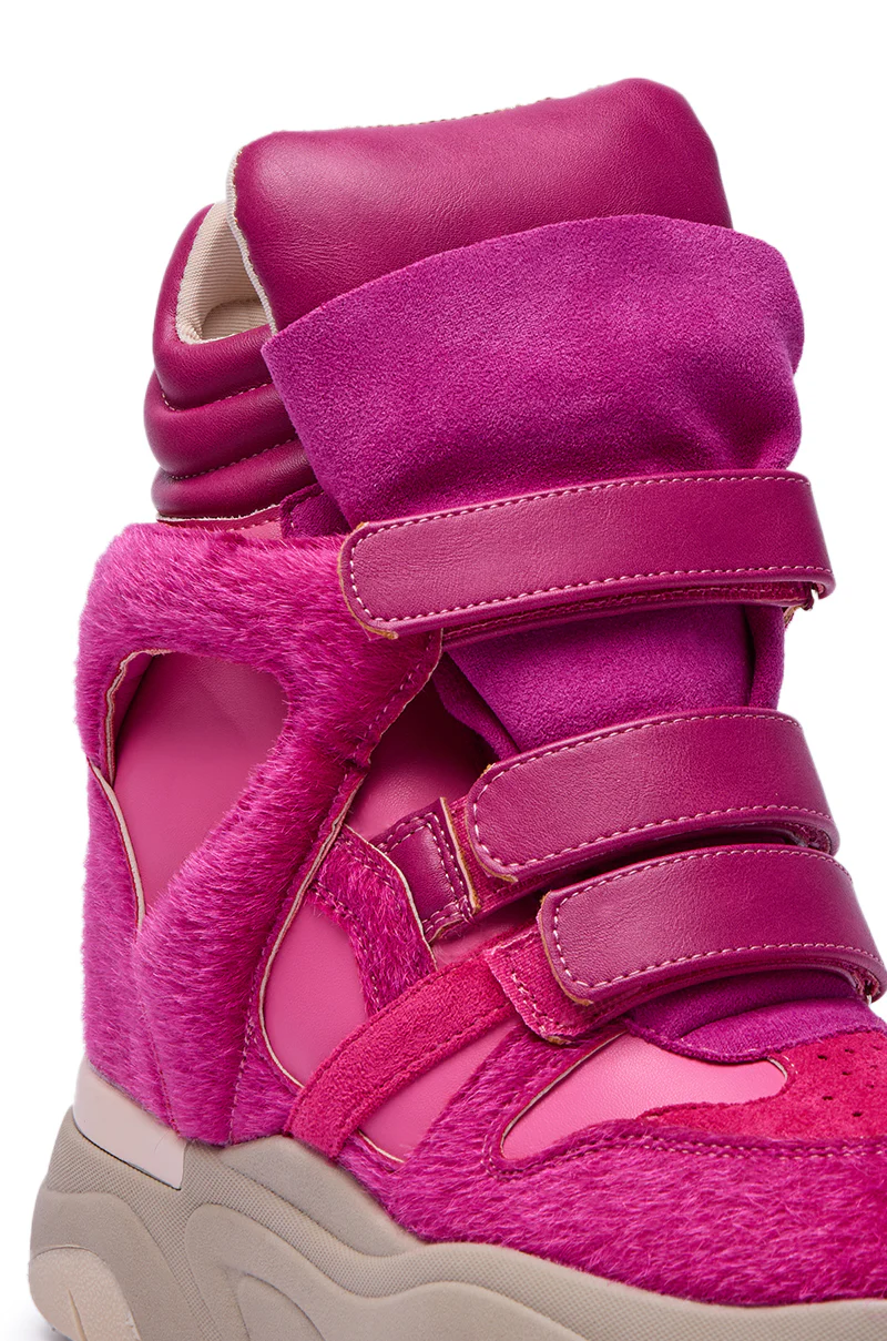 MARANTO FUCHSIA COLOR BLOCKED WEDGE SNEAKER - Image 7