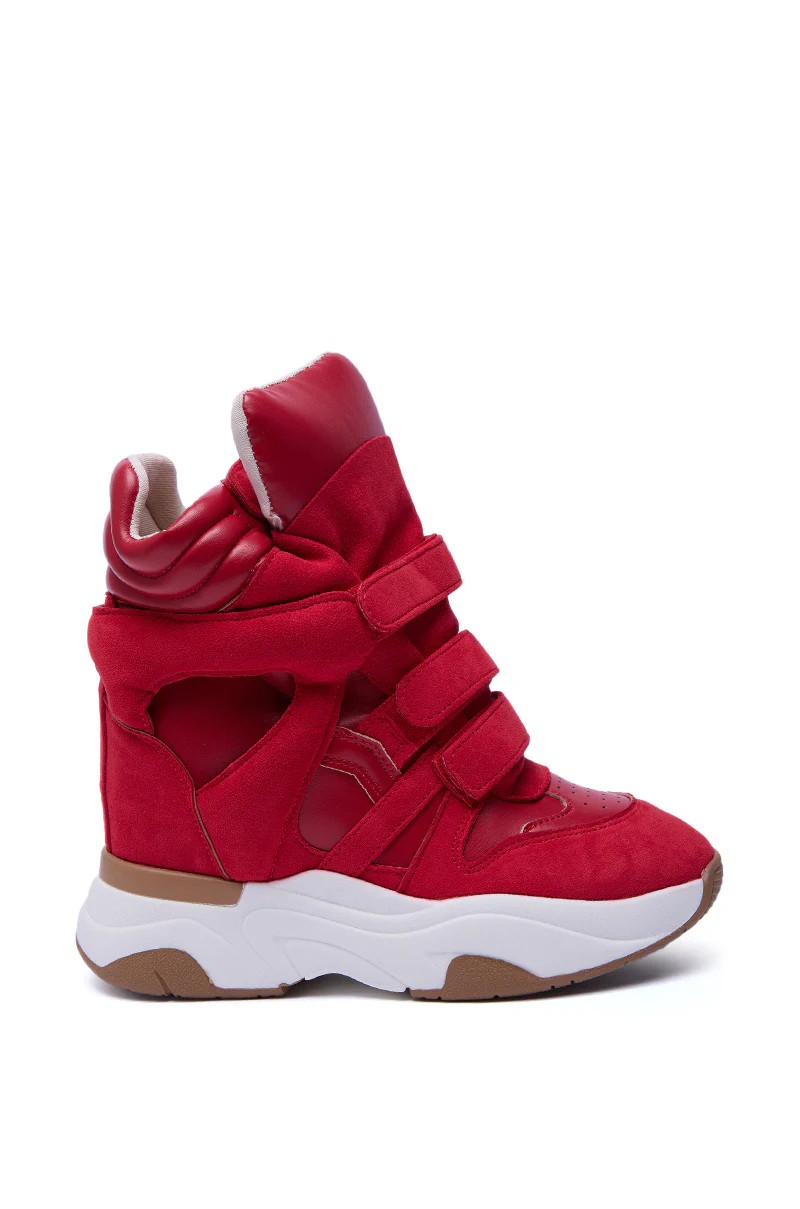 MARANTO RED WEDGE SNEAKER - Image 4