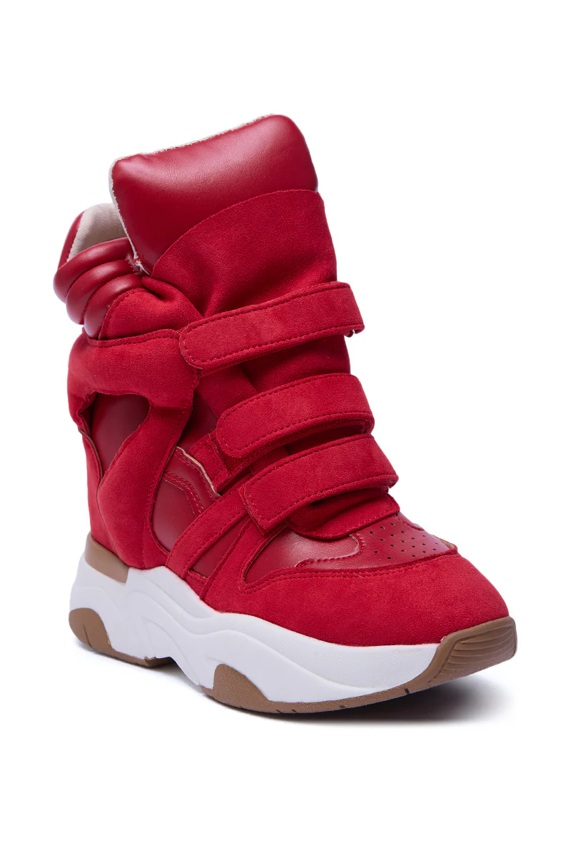 MARANTO RED WEDGE SNEAKER - Image 5