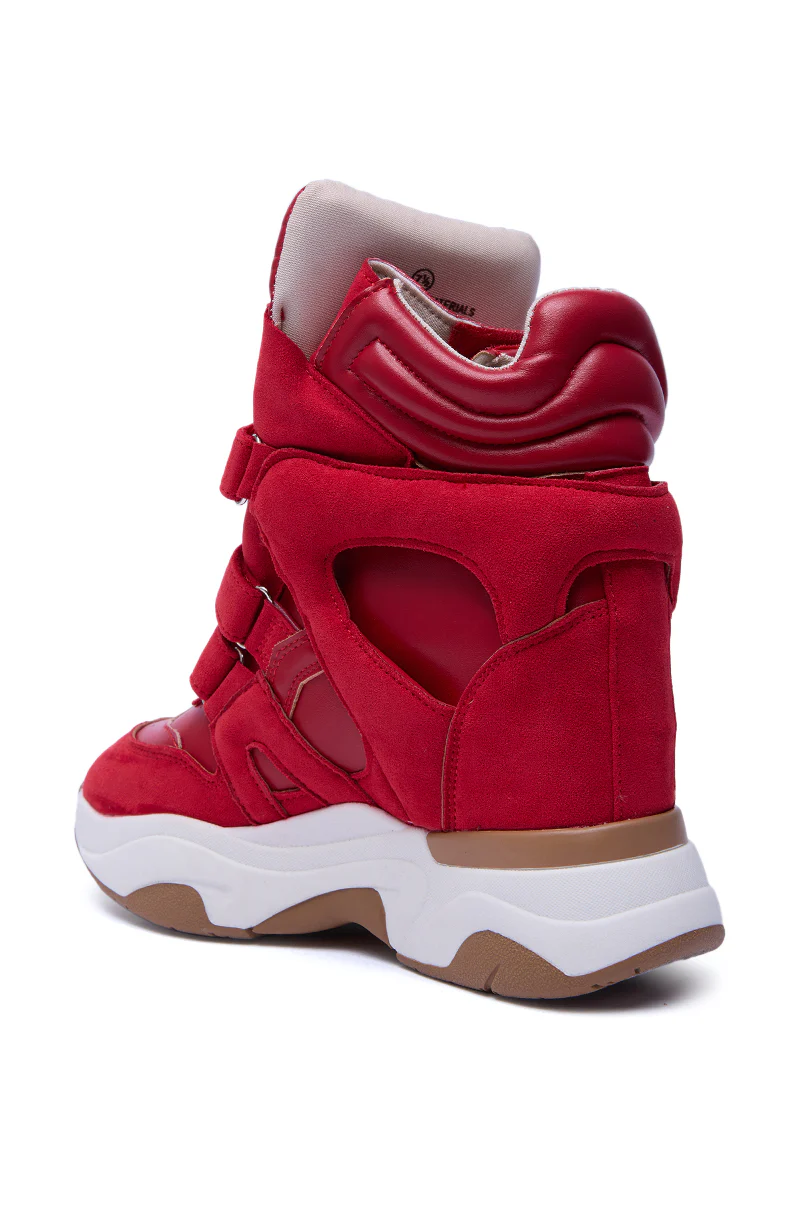 MARANTO RED WEDGE SNEAKER - Image 6