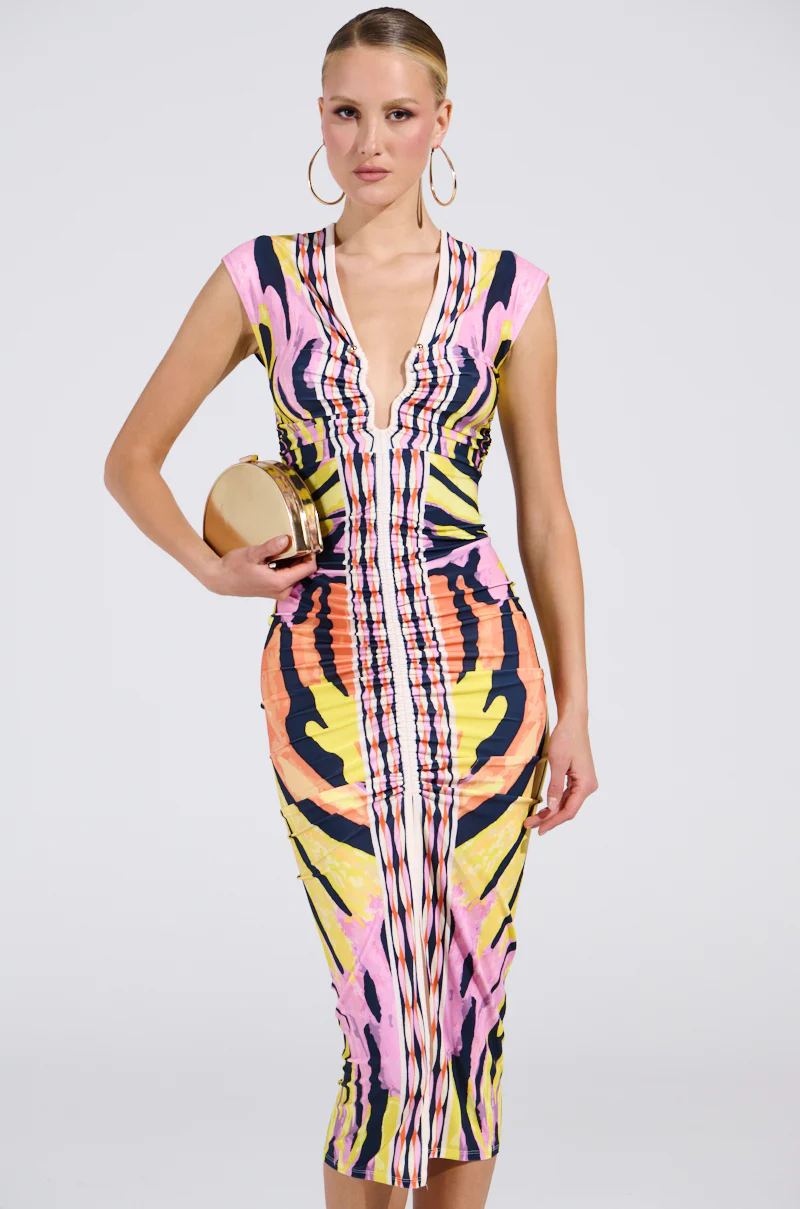MARIA PRINTED MIDI DRESS - Image 2