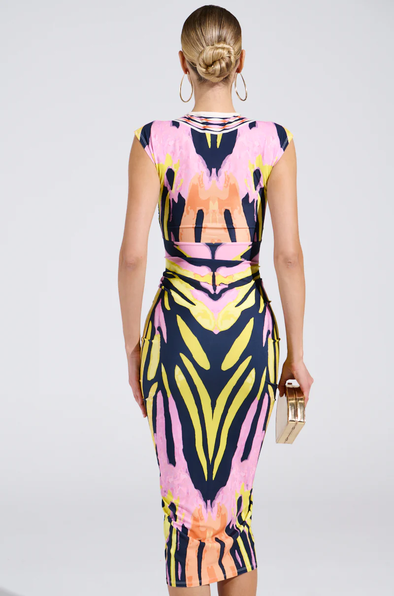 MARIA PRINTED MIDI DRESS - Image 4
