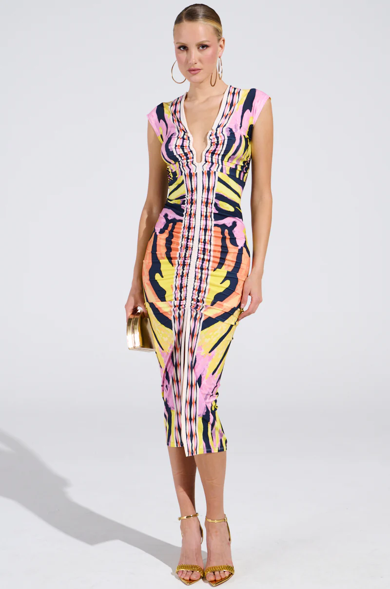 MARIA PRINTED MIDI DRESS - Image 5