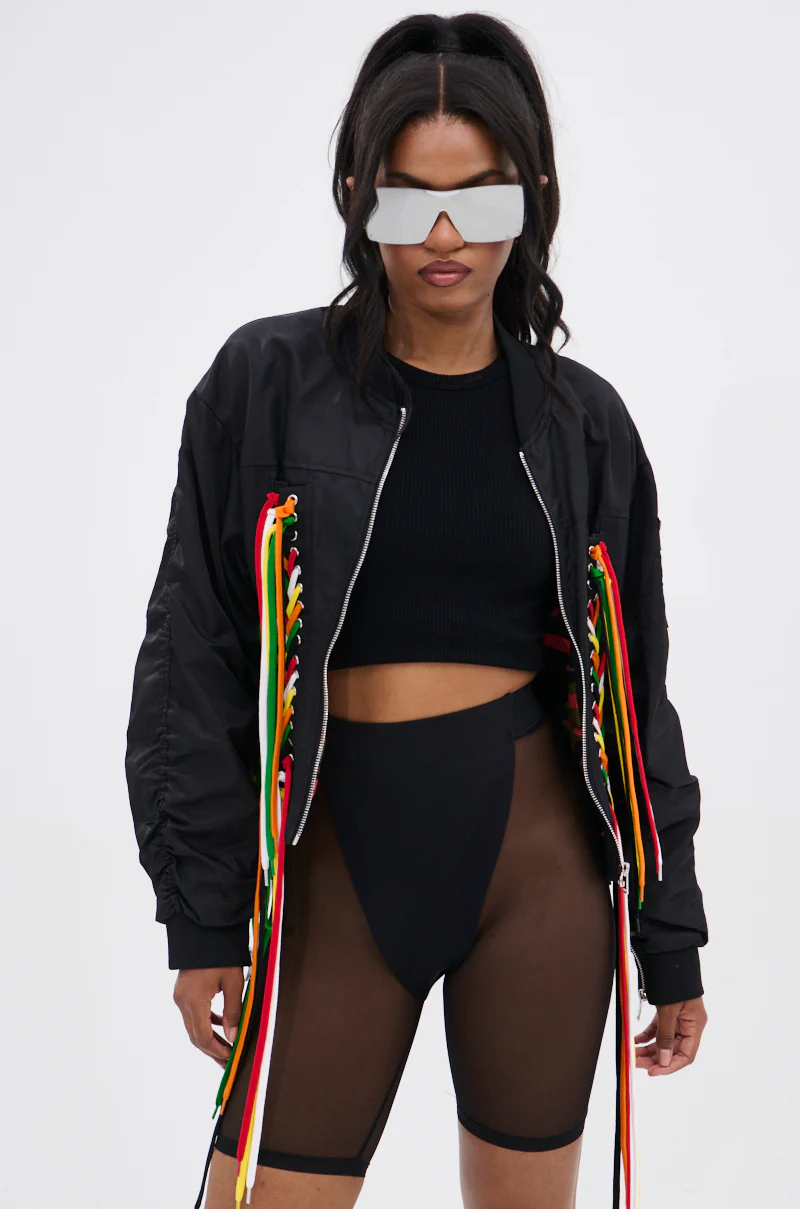 MARLEY LACE UP BOMBER - Image 2