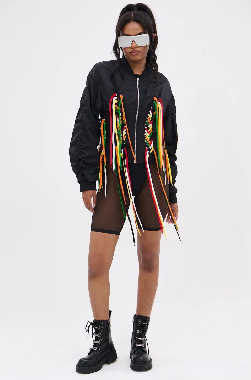 MARLEY LACE UP BOMBER - Image 6