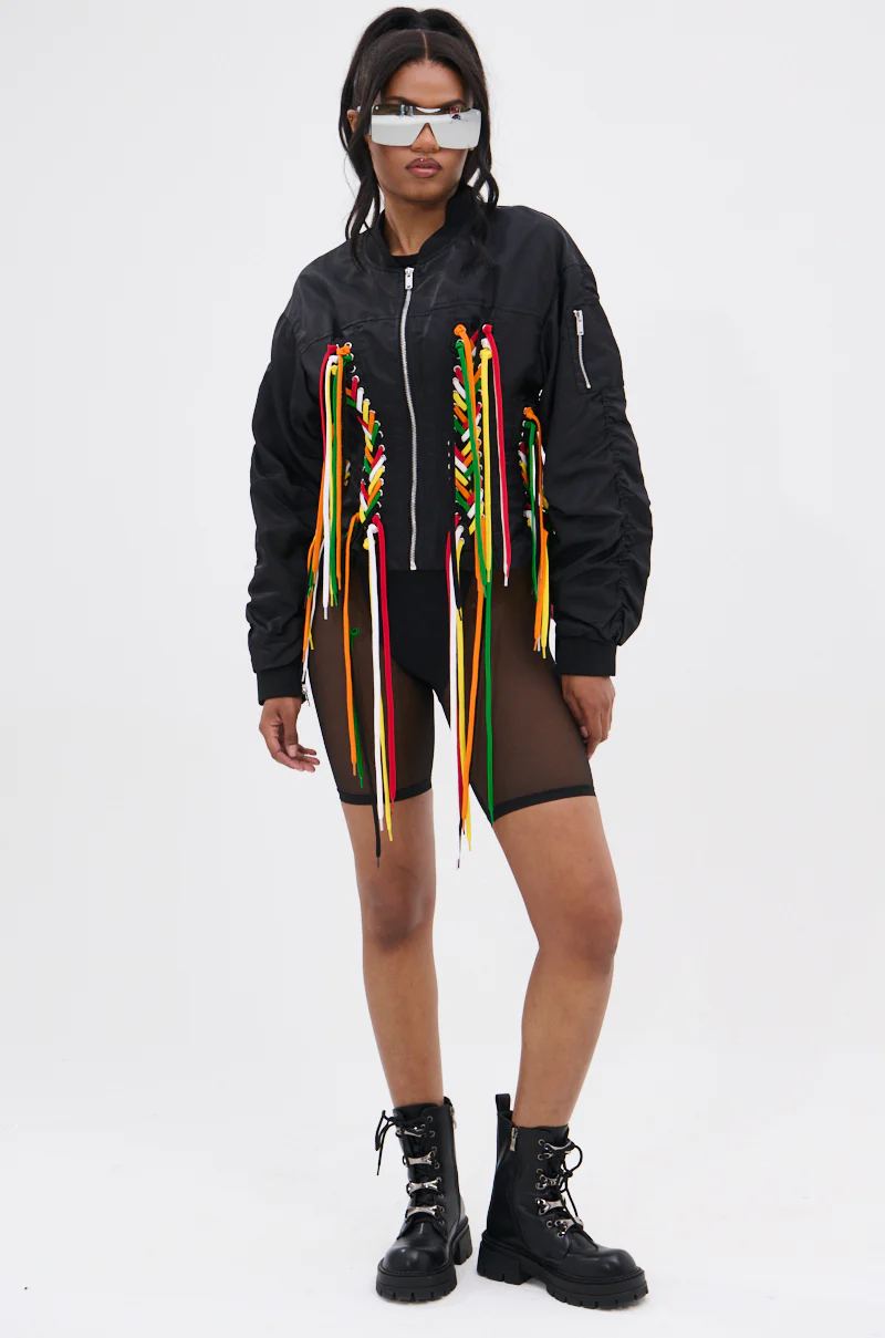 MARLEY LACE UP BOMBER - Image 7