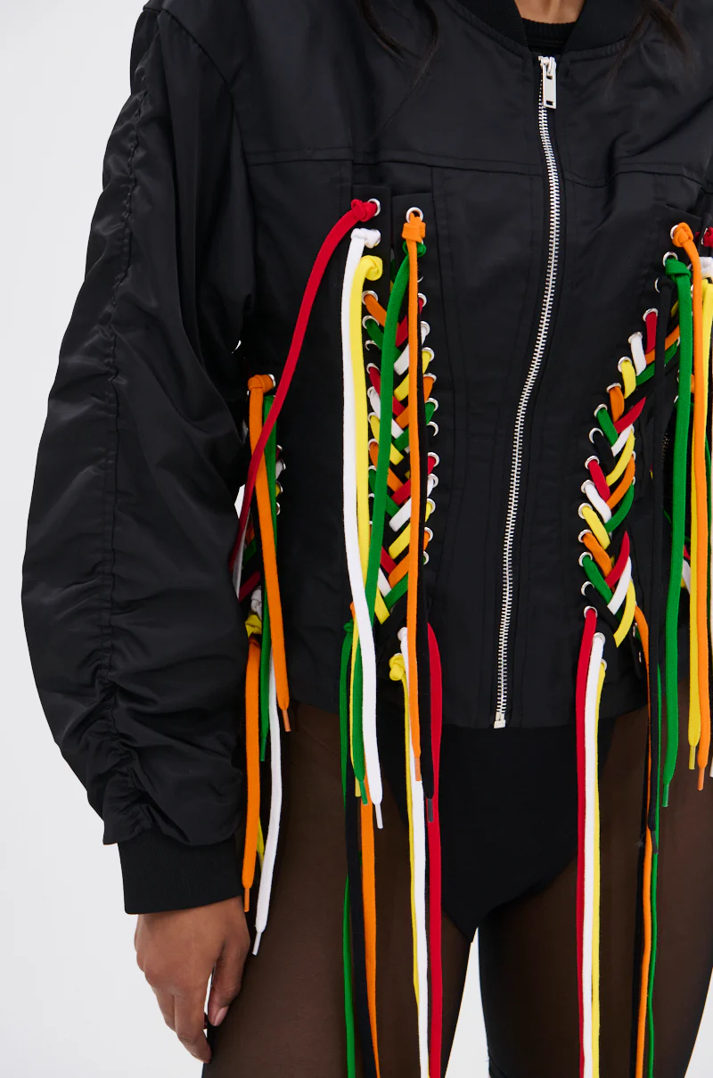 MARLEY LACE UP BOMBER - Image 8