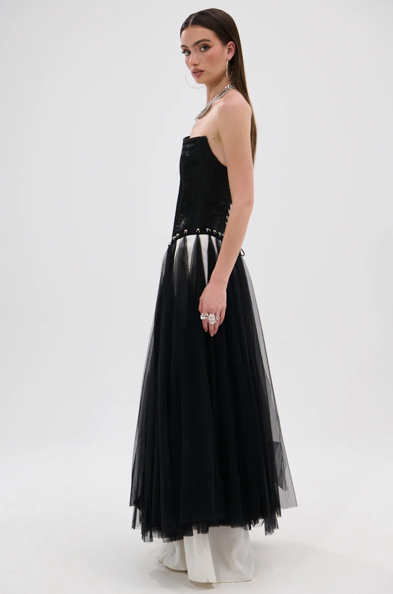 MARRIED TO THE GAME CORSET TOP IN BLACK - Image 4