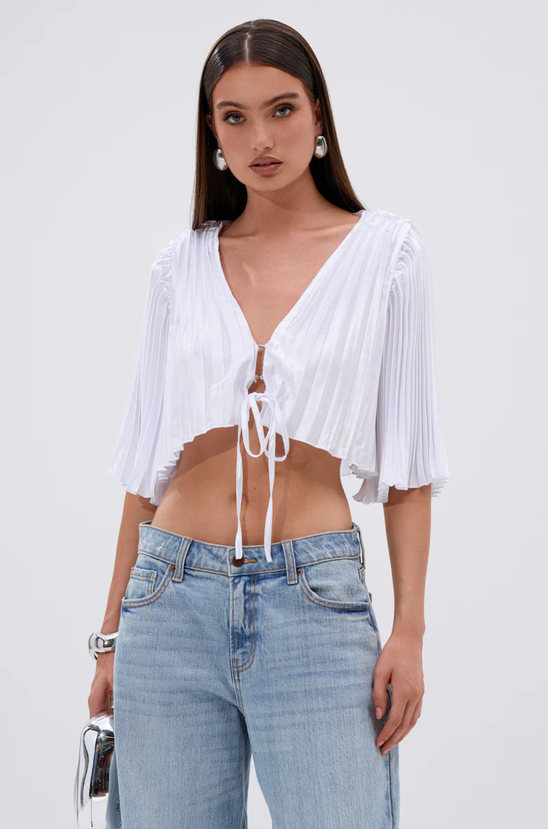 MARY LOO TIE FRONT BLOUSE - Image 2