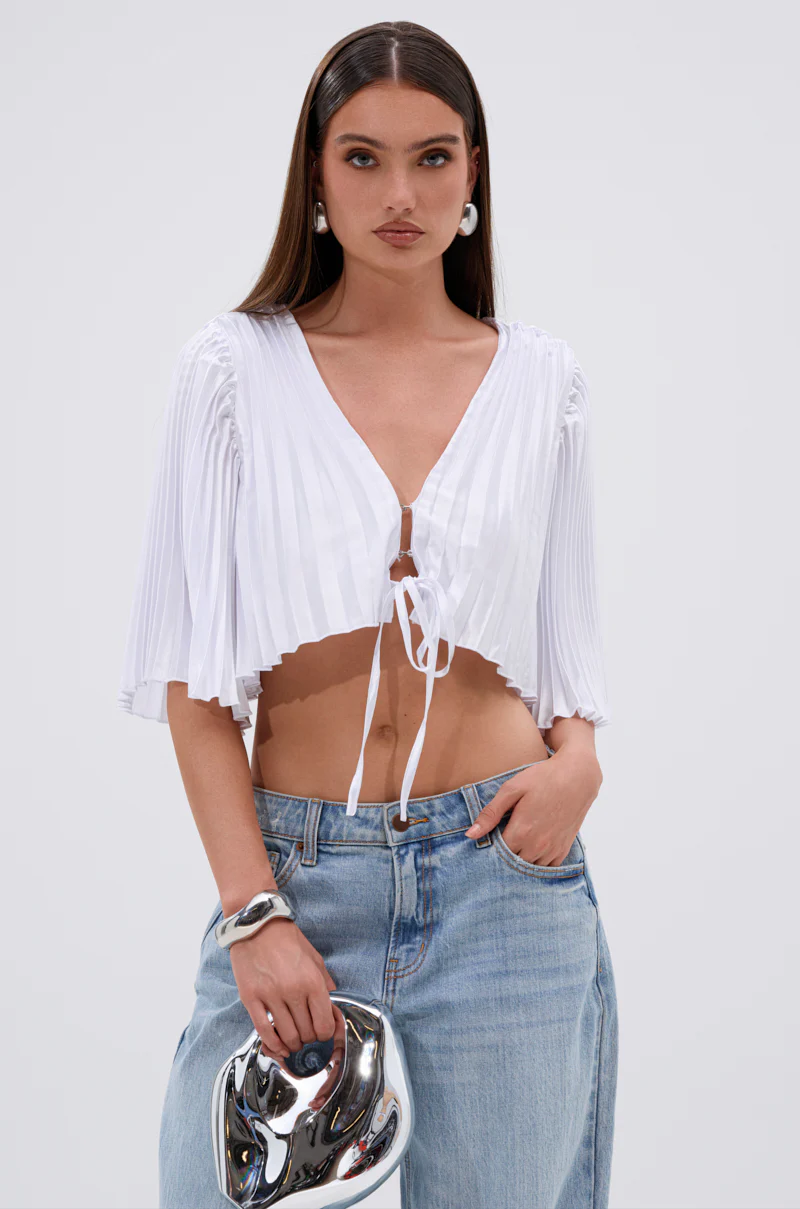 MARY LOO TIE FRONT BLOUSE - Image 3