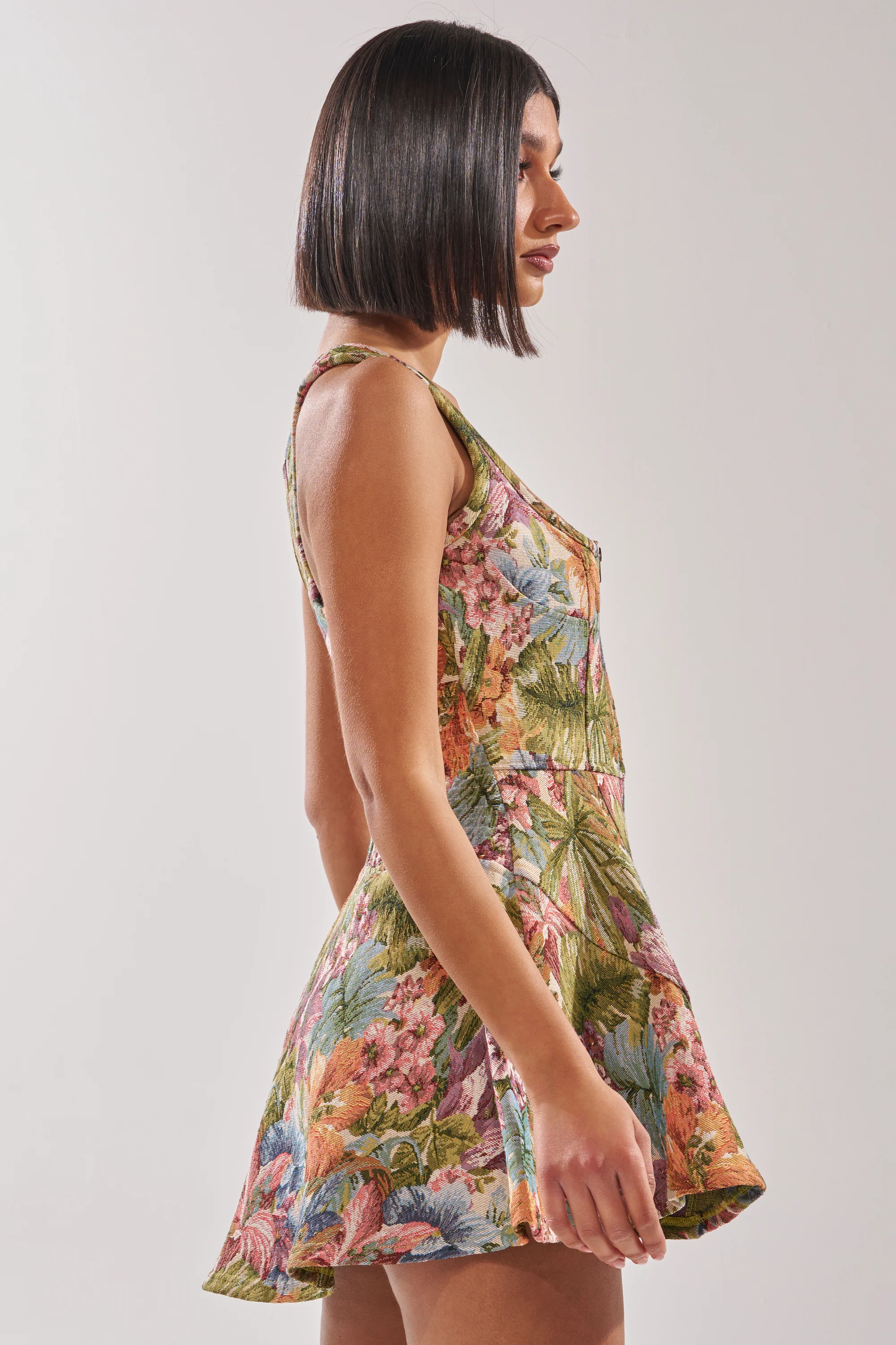 MATCH POINT MINI DRESS IN BROCADE - Image 4